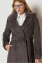 Belted Checked Coat 90651 - 3