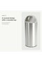 70L Stainless Steel Coated Push-Top Waste Bin, Silver Finish - 4