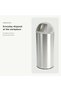 70L Stainless Steel Coated Push-Top Waste Bin, Silver Finish - 7
