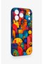 iPhone 17 Pro Max Compatible Colorful Geometric Floral Pattern Silicone Case - 3