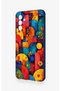Samsung A04S Compatible Colorful Geometric Floral Pattern Silicone Case - 4