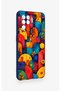 Oppo Reno 5 Lite Compatible Colorful Geometric Flower Pattern Silicone Case - 3