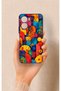 Vivo Y16 Compatible Colorful Geometric Flower Pattern Silicone Case