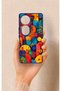 Vivo V40 Compatible Colorful Geometric Floral Pattern Silicone Case