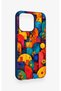 iPhone 13 Pro Compatible Colorful Geometric Floral Pattern Silicone Case - 3