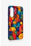Samsung A56 Compatible Colorful Geometric Floral Pattern Silicone Case - 3