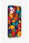 Casper Via X30 Compatible Colorful Geometric Floral Pattern Silicone Case - 3