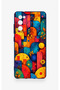 Samsung S20Fe Compatible Colorful Geometric Flower Pattern Silicone Case - 2