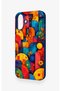 iPhone 16 Plus Compatible Colorful Geometric Floral Pattern Silicone Case - 4