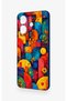 Vivo V60 Lite Compatible Colorful Geometric Flower Pattern Silicone Case - 4
