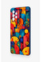 Samsung-A72 Compatible Colorful Geometric Flower Pattern Silicone Case - 4