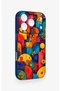 iPhone 17 Pro Compatible Colorful Geometric Floral Pattern Silicone Case - 3
