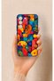 Samsung S22 Compatible Colorful Geometric Flower Pattern Silicone Case
