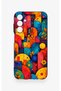 Samsung A15 Compatible Colorful Geometric Floral Pattern Silicone Case - 2