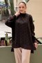 Minimal Patterned Ribbed Cupra Tunic