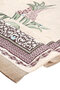 Cream Tulip Pattern Velvet Prayer Rug with Pouch - 3