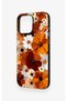 iPhone 16 Pro Max Compatible Autumn Tone Floral Pattern Silicone Case - 4