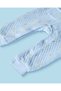 Baby Blue Jacquard Sleepsuit - 3