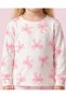 Girls White Printed Jogging Set - 3