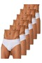 65 Men's Modal Belted White Slip Underwear 6 Pieces - 2