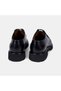 Men's Black Leather Classic Groom Shoes with Thick Stitching Detail - 5