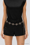 Sun Motif Metal Chain Belt Lkm0008 Silver - 2