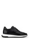 Men's Genuine Leather Black Sneakers & Sports Shoes