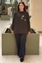 Asymmetrical Embroidery Detailed Long Sleeve Bora Tunic - 3