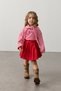 Pleated College Skirt Red - 4