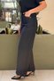 Knitted Denim Trousers with Front Cut-Out - 3
