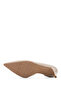 Women's Genuine Leather Beige Patent Leather Heeled Shoes - 4