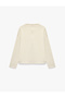 Loose Cut Long Sleeve Herringbone Textured High Neck Stone Detailed Sweater - 2