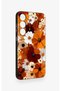 Samsung S25 Plus Compatible Autumn Tone Floral Pattern Silicone Case - 3