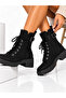 Women's Lion Boots Brown Emerald Smoked Lace-Up and Side Zipper Non-Slip Thermo Sole Water Resistant Boots - 4