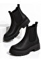 Women's Emerald Smoked Thermo Sole Non-Slip Winter Elastic Detailed Chelsea Boots
