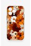 iPhone 14 Pro Max Compatible Autumn Tone Floral Pattern Silicone Case - 2