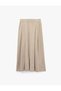 High Waist A-Line Pleated Knitwear Long Skirt - 2