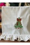 Raw Linen Embroidered Ruffled Kitchen Towel 40X60Cm - 3
