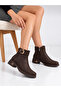 Women's Emerald Smoked Thermo Sole Boots with Belt Detail, Side Buckle and Zipper, Stylish Boots - 2