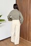 Women's Shirt Collar Zippered Double Pocket Jacket Khaki - 27K 506 - 5