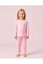Girls Pink Printed Jogging Set