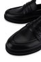 Women's Genuine Leather Black Loafer Shoes - 3