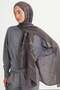 Icon Pattern Tencel Wool Viscose Shawl Dark Gray