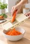 Multi-Functional Mandoline Grater and Peeler Set with 5 Blades, Cream - 2