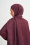 Monogram pattern tencel wool viscose shawl dark plum - 4