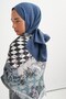 Fiorella Patterned Reniva Tencel Triangle Shoulder Shawl Lavender - 4