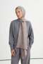 Noire Pattern Liora Cotton Shawl Ash Gray - 2