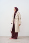 Women's Epaulet Detailed Alerli Cashmere Coat Cream - 4