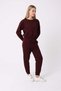 Women's Crew Neck Basic Ribbed Tracksuit Set - 4