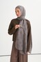 Monogram pattern tencel wool viscose shawl anthracite - 2